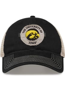 Iowa Hawkeyes Circle Trucker Adjustable Hat - Black