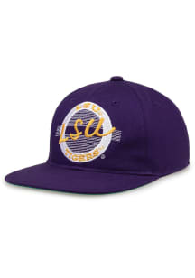 LSU Tigers Purple Retro Circle TC Mens Snapback Hat