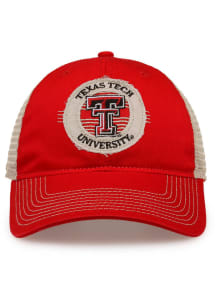 Texas Tech Red Raiders Circle Trucker Adjustable Hat - Red