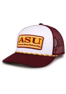 Arizona State Sun Devils Rope Trucker Adjustable Hat - White