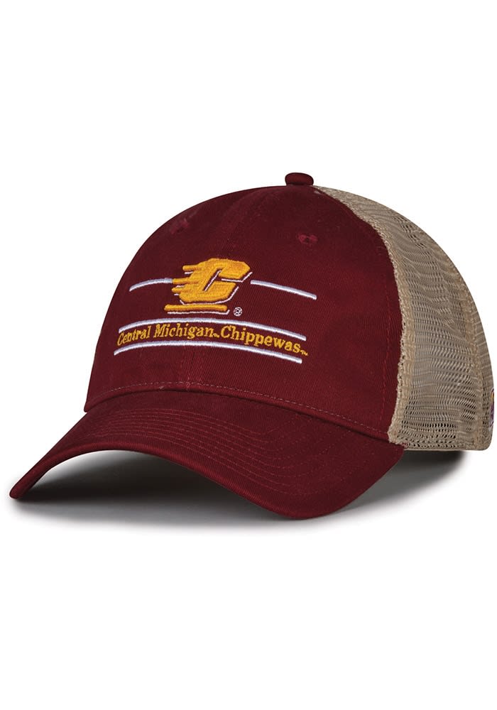 Central Michigan Chippewas Bar Trucker Adjustable Hat Maroon