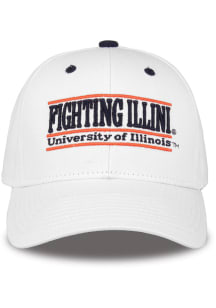Illinois Fighting Illini White The Bar Cap Adjustable Hat