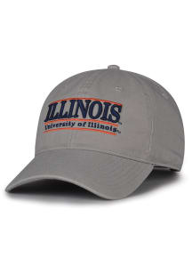 Illinois Fighting Illini Grey Team Color Bar Adjustable Hat