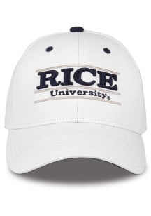 Rice Owls Retro Bar Adjustable Hat - White