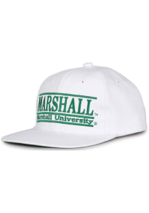 Marshall Thundering Herd White Retro Bar Mens Snapback Hat