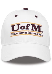 Minnesota Golden Gophers White Retro Bar Adjustable Hat