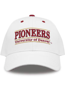 Denver Pioneers Retro Bar Adjustable Hat - White