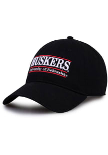 Nebraska Cornhuskers Black Relaxed Retro Bar Adjustable Hat