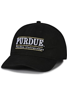 Purdue Boilermakers Relaxed Retro Bar Design Adjustable Hat - Black
