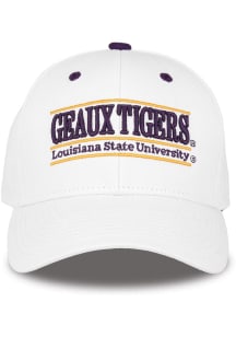 LSU Tigers Retro Bar Nickname Adjustable Hat - White