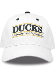 Oregon Ducks White Retro Bar Nickname Adjustable Hat