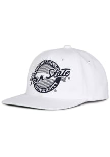 Penn State Nittany Lions White Retro Circle Mens Snapback Hat