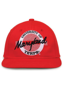 Retro Circle Maryland Terrapins Mens Snapback - Red
