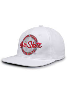 Retro Circle Ohio State Buckeyes Mens Snapback - White