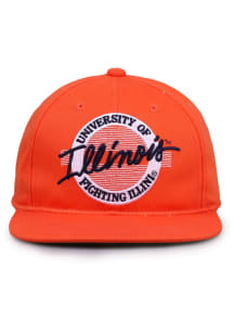 Retro Circle Illinois Fighting Illini Mens Snapback - Orange