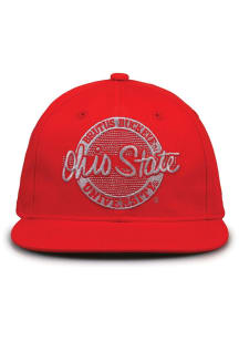 Retro Circle Ohio State Buckeyes Mens Snapback - Red