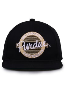 Retro Circle Purdue Boilermakers Mens Snapback - Black