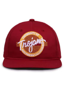 USC Trojans Cardinal Retro Circle Mens Snapback Hat