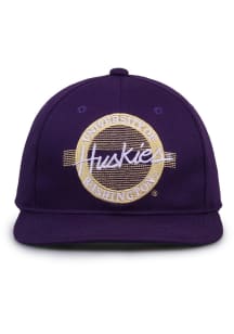 Retro Circle Washington Huskies Mens Snapback - Purple