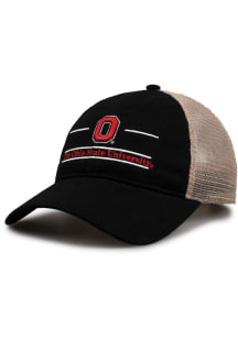 Ohio State Buckeyes Black Split Bar Trucker Adjustable Hat