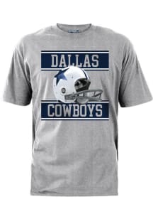 Dallas Cowboys Gray Helmet Screenprint Short Sleeve Tee