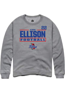Viron Ellison Rally Mens Graphite Tulsa Golden Hurricane NIL Stacked Box Player Crew