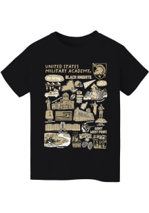 Vive La Fete Army Black Knights Youth Black Impressions Short Sleeve T-Shirt