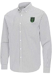 Antigua Austin FC Mens Ash Ellis Long Sleeve Dress Shirt