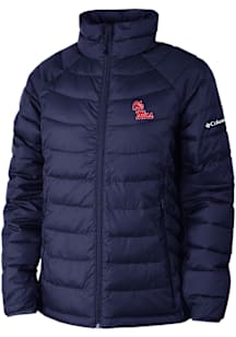 Columbia Ole Miss Rebels Womens Navy Blue Powder Lite Heavy Weight Jacket