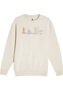 Philadelphia Womens White Colorful Icons Crew Sweatshirt