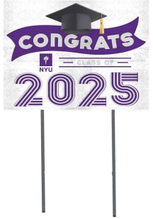 NYU Violets KH Sports Fan 18x24 Yard Sign with Stakes Class of 2025 Yard Sign - White