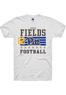 Jordan Fields Rally Mens White Pitt Panthers Football NIL Striped Player T Shirt