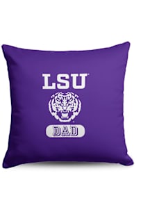 LSU Tigers Dad 18x18 Throw Pillow - Purple