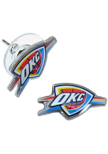Oklahoma City Thunder Logo Post Womens Earrings