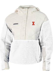 Columbia Illinois Fighting Illini Womens White Cloud Point Fleece Light Weight Jacket