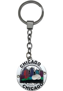 Chicago city skyline Keychain