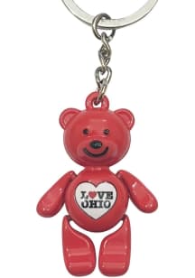 Ohio Love Bear Keychain - Red