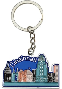 Cincinnati Silver Skyline Keychain - Silver