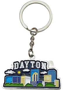 Dayton Silver Skyline Keychain - Blue