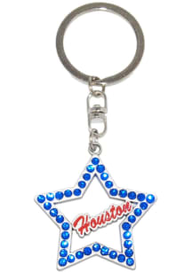 Houston Diamond Star Keychain