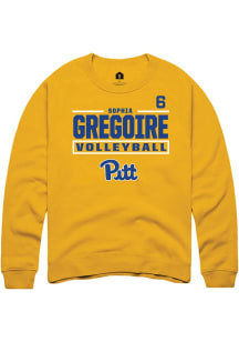 Sophia Gregoire Rally Mens Gold Pitt Panthers NIL Stacked Box Player Crew