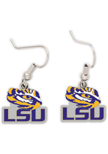 LSU Tigers Silver Dangle Womens Earrings