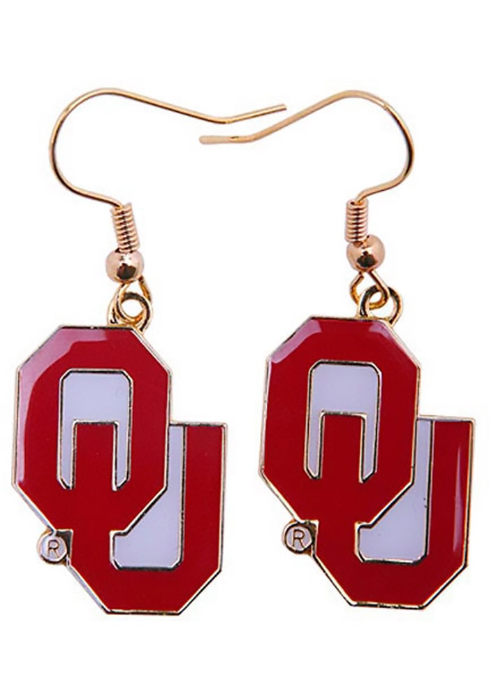 Oklahoma Sooners Logo Dangle Womens Earrings