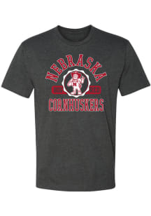 Nebraska Cornhuskers Charcoal Summit Sportswear Herbie Number One Short Sleeve T Shirt