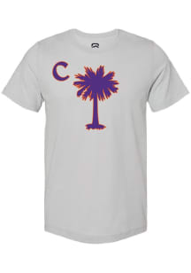 Summit Sportswear Clemson Tigers Grey Baseball Palmetto C Short Sleeve T Shirt