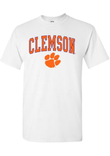 Summit Sportswear Clemson Tigers White Arch Mascot Short Sleeve T Shirt