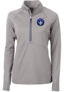 Cutter and Buck Montreal Impact Womens Grey Adapt Eco Qtr Zip Pullover