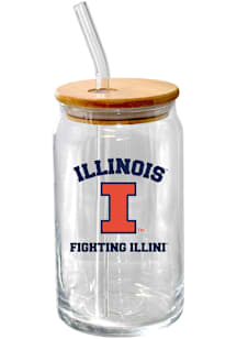 Illinois Fighting Illini 16oz Pint Glass - Orange