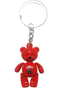 Ohio Red Bear Keychain
