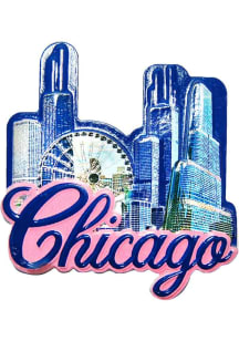 Chicago City Skyline Icons Magnet